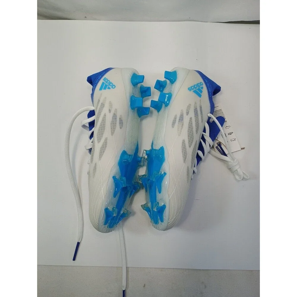 adidas X Speedflow.2 White Blue Soccer Cleats Plastic Lace Up Low Top